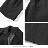 Riolio Brown Black Blazer Men Fashion Society Mens Dress Jacket Korean Loose Casual Suit Jacket Mens Office Formal Jacket S-2XL