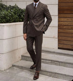 Riolio  Fashion Men Suits Tailor-Made 2 Pieces Solid Color High Quality Formal Wedding Groom Causal Prom