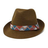 Riolio  Straw Hat Men Women Beach Sun Visor Hat Outdoor Seaside Sun Protection Sunbonnet New Fashion Summer Women Men Panama Jazz Caps