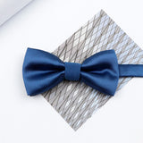 Riolio  Colorful Solid Color Parent-Child Bowtie Set Classic Polyester Butterfly Satin For Father Son Party Dinner Wedding Accessory
