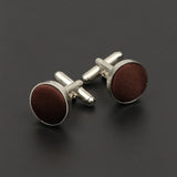 Riolio  Men's Solid Color Cufflinks New Design Round Braided Shirt Cuff Link For Gentleman Wedding Party Business Suit Accessories Gift