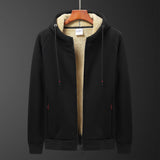 Riolio Winter Thicken Hooded cotton winter new plus cashmere men's casual lamb cashmere plus size Hoodie Plush coat L-8XL streetwear