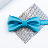 Riolio  Colorful Solid Color Parent-Child Bowtie Set Classic Polyester Butterfly Satin For Father Son Party Dinner Wedding Accessory