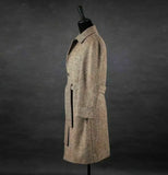 Riolio  Men Overcoat Vintage Long Jacket Wool Blend Outwear Coats With Belt Winter Warm Formal Business Wedding Daily