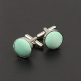 Riolio  Men's Solid Color Cufflinks New Design Round Braided Shirt Cuff Link For Gentleman Wedding Party Business Suit Accessories Gift