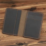 Riolio New Arrival Vintage Men's Genuine Leather Credit Card Holder Small Wallet Money Bag ID Card Case Mini Purse For Male