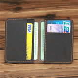 Riolio New Arrival Vintage Men's Genuine Leather Credit Card Holder Small Wallet Money Bag ID Card Case Mini Purse For Male