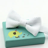 Riolio  Fashion Single Deck Children Solid Color Bowknot Lovely Knit Bowtie Adjustable  Neckwear Designer Knitting Kid Butterfly Bow Tie