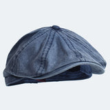 Riolio Washed Cotton Newsboy Cap Peaky Octagonal Hat Vintage Casual Cap Solid Berets Visor Gatsby Flat Ivy Hat