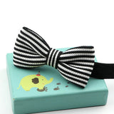 Riolio  Fashion Single Deck Children Solid Color Bowknot Lovely Knit Bowtie Adjustable  Neckwear Designer Knitting Kid Butterfly Bow Tie