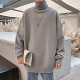 Riolio Knitted Warm Sweater Men Turtleneck Sweater Men's Loose Casual Pullovers Bottoming Shirt Autumn Winter New Solid Color Pullovers