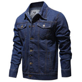 Size S-5XL Spring and Autumn New Style Boutique Pure Cotton Fashion Blue Black Mens Casual Denim Jacket Slim Cowboy Coat