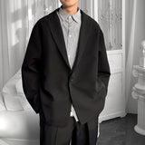Riolio Korean-style Men Casual Blazers Male One Button Suit Jackets Daily Business Streetwear All-match Simple Suit-tops
