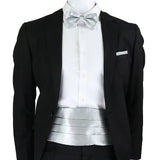 Riolio  New Fashion Mens Cummerbund Bow Tie Brooch Set Black Red Blue   Waist Seal For Formal Tuxedo Business Suit Dinner Accessories
