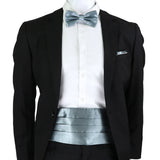Riolio  New Fashion Mens Cummerbund Bow Tie Brooch Set Black Red Blue   Waist Seal For Formal Tuxedo Business Suit Dinner Accessories