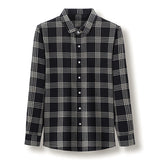 New High Quality Soft Cotton Long Sleeve Mens Shirts Fashion Casual Autumn Slim Fit Plaid Shirt Man Brand Clothing