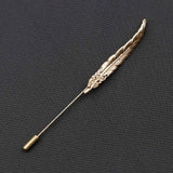 Riolio  Men's Golden Black Luxury Brooches Various Leaf Ginkgo Fower Pin Chic Fashion Men Suit Shawl Collar Lapel Pins Daily Accessory