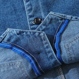 Riolio  Denim Vest Men's Jacket Spring Autumn Jeans Jacket V-neck Design Korean Vest Loose Casual Fashion All-match Style Male Clothing