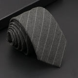 Riolio  Mens Classic Cotton Ties High Quality Handmade Skinny 6CM Neck Tie Plaid Solid Color Striped Narrow Business Shirt Accessories