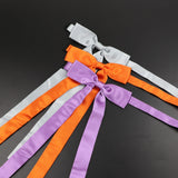 Riolio  Long Silm Ribbon Bowtie Fashion Pretty Solid Color Adjustable Bowknot Black Pupple Orange Butterfly For School Girl Accessories