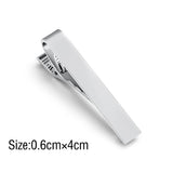 Riolio  Tie Clip Fashion Style Ties for Men Metal Tone Simple Bar Clasp Practical Necktie Accessories Clasp Tie Pin for Mens Collar Clip