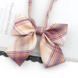 Riolio  Ladies Bowtie Cute College Style Striped Chic Handiness Simple Student Cosplay  JK Uniform Accessory Collar Butterfly Knot Gift