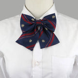 Riolio  School Uniform Bow Tie Set For Boys Girls Polyester Plaid Striped British Slim Necktie Bowtie Party Student Children Accessories