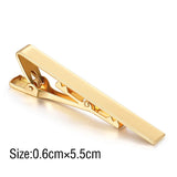 Riolio  Tie Clip Fashion Style Ties for Men Metal Tone Simple Bar Clasp Practical Necktie Accessories Clasp Tie Pin for Mens Collar Clip