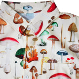 Riolio Men's Hawaiian Shirt Fashion Casual Streetwear Turn-down Button Short Sleeve Cartoon Mushroom Beach Printed Shirt  Summer