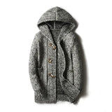 Riolio  Winter Men's Knitted Sweaters Fashion Man Mid-Long Knitted Sweater Hooded Coats Casual Widnbreaker Cardigan Jackets Clothing
