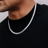 Riolio Rope Cuban Chain Necklace Men Fashion Temperament Stainless Steel Choker Link Chain Necklace For Men Jewelry Gift