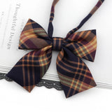 Riolio  Ladies Bowtie Cute College Style Striped Chic Handiness Simple Student Cosplay  JK Uniform Accessory Collar Butterfly Knot Gift