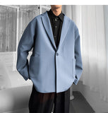 Riolio Korean-style Men Casual Blazers Male One Button Suit Jackets Daily Business Streetwear All-match Simple Suit-tops