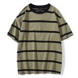 Riolio  Mew Men T Shirt Color Block Print 3 Color Optional Tee Shirts Simple High Street Basic All Match Cargo Tops Mens Streetwear