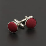 Riolio  Men's Solid Color Cufflinks New Design Round Braided Shirt Cuff Link For Gentleman Wedding Party Business Suit Accessories Gift