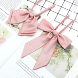 Riolio  13 Colors Girl Student Bowtie Set Women Lady Ribbon Bow Tie School Party Bowknot Pink Bule Black Classic Butterfly Accessories