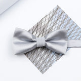 Riolio  Colorful Solid Color Parent-Child Bowtie Set Classic Polyester Butterfly Satin For Father Son Party Dinner Wedding Accessory