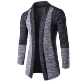 Riolio New Retro Men's Sweater Men's Cardigan Stitching Contrast Color Long-sleeved Slim-fit Sweater Jacket Jaqueta Masculina Inverno