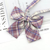 Riolio  Ladies Bowtie Cute College Style Striped Chic Handiness Simple Student Cosplay  JK Uniform Accessory Collar Butterfly Knot Gift