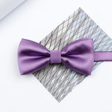 Riolio  Colorful Solid Color Parent-Child Bowtie Set Classic Polyester Butterfly Satin For Father Son Party Dinner Wedding Accessory