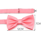 Riolio  Solid Color Tie Set For Men Sage Green Pink Flower Pin Necktie Hanky Cufflinks Brooch Set Groom Suit Wedding Shirt Accessory