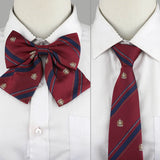 Riolio  School Uniform Bow Tie Set For Boys Girls Polyester Plaid Striped British Slim Necktie Bowtie Party Student Children Accessories