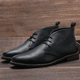 Riolio Genuine Leather  Men Boots Fashion Comfortable Brand Ankle Leather Boots