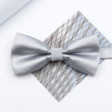 Riolio  Colorful Solid Color Parent-Child Bowtie Set Classic Polyester Butterfly Satin For Father Son Party Dinner Wedding Accessory