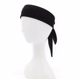 Riolio Cotton Tie Back Headbands Stretch Sports Sweatbands Hair Band Moisture Wicking Workout Bandanas Running Men Women Bands