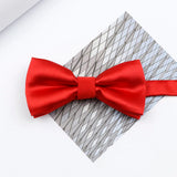 Riolio  Colorful Solid Color Parent-Child Bowtie Set Classic Polyester Butterfly Satin For Father Son Party Dinner Wedding Accessory
