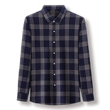 New High Quality Soft Cotton Long Sleeve Mens Shirts Fashion Casual Autumn Slim Fit Plaid Shirt Man Brand Clothing