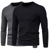 Men Winer New Casual Solid Thick wool Cotton Sweater Pullovers Men High Elasticity Fashion Slim Fit O-Neck Sweater Men