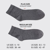 Riolio High Quality Casual Men's Business Socks Summer Winter Cotton Socks Quick Drying Black White Long Sock Plus Size US7-14