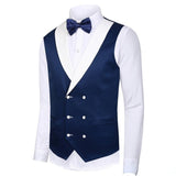 Tailor Made Royal Blue Men's Suit  Groom Tuxedos Peak Lapel Best Man Suits Mens Wedding Suits (Jacket+Pants+Vest)